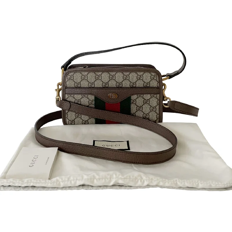 Ladies Gucci shoulder bags with a magnetic - closure flapGucci GG Ophidia Zip Mini Bag