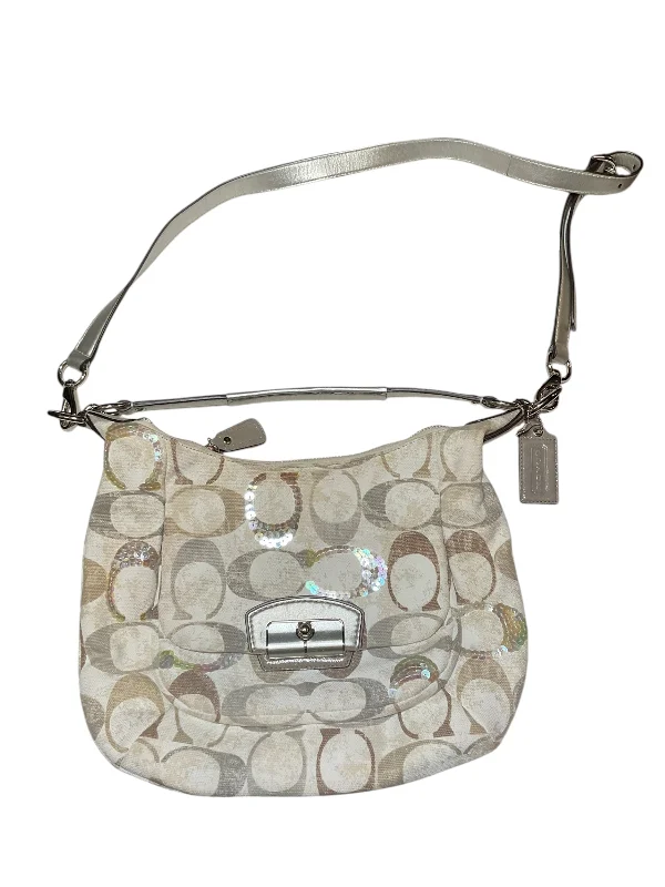 Coach crossbody bags with a printed floral pattern for a feminine touchHandbag Designer By Coach, Size: Medium