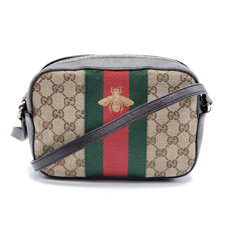 Women Gucci bags with a detachable mirror insideGucci Bee Soho Camera Crossbody Bag