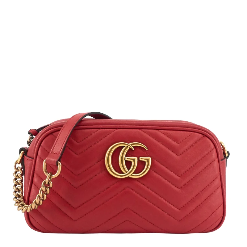 Gucci Marmont bags for women with gold - toned hardwareGG Marmont Small Matelassé Calfskin Shoulder Bag