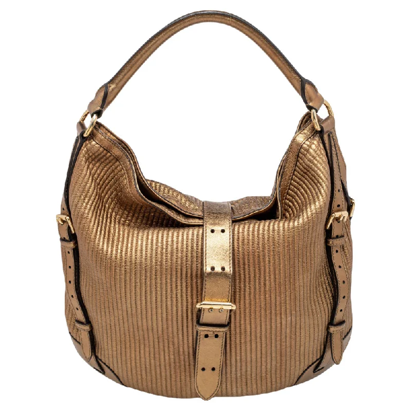 Versatile Burberry Convertible Bags for Multiple StylesGold Quilted Leather Hobo