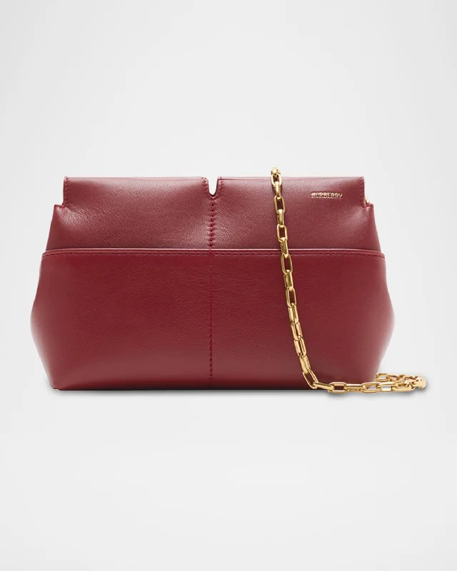 Easy - to - Clean Burberry Bags for Busy LifestylesSnip Leather Clutch Bag with Chain Strap