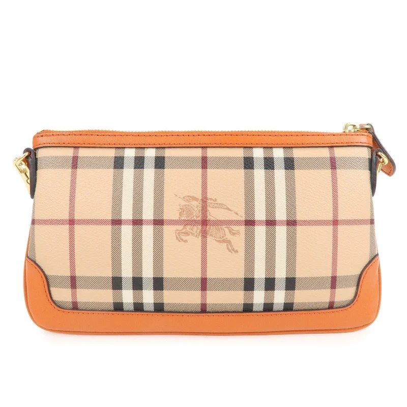 Light - Colored Burberry Bags for Spring and SummerBURBERRY Nova Plaid PVC Leather Shoulder Bag Beige Orange 3888914