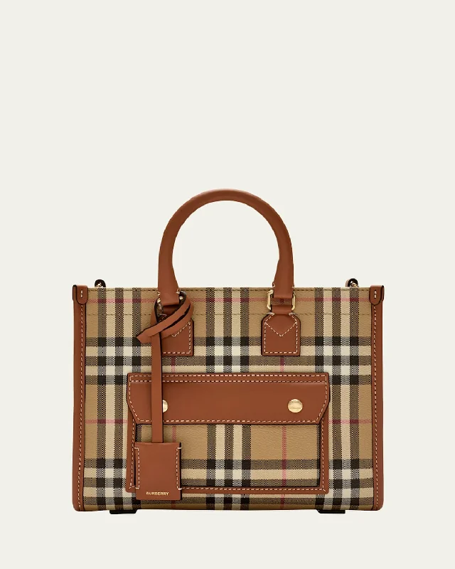 Burberry Bags with Adjustable Shoulder Straps for ComfortFreya Check Tote Bag