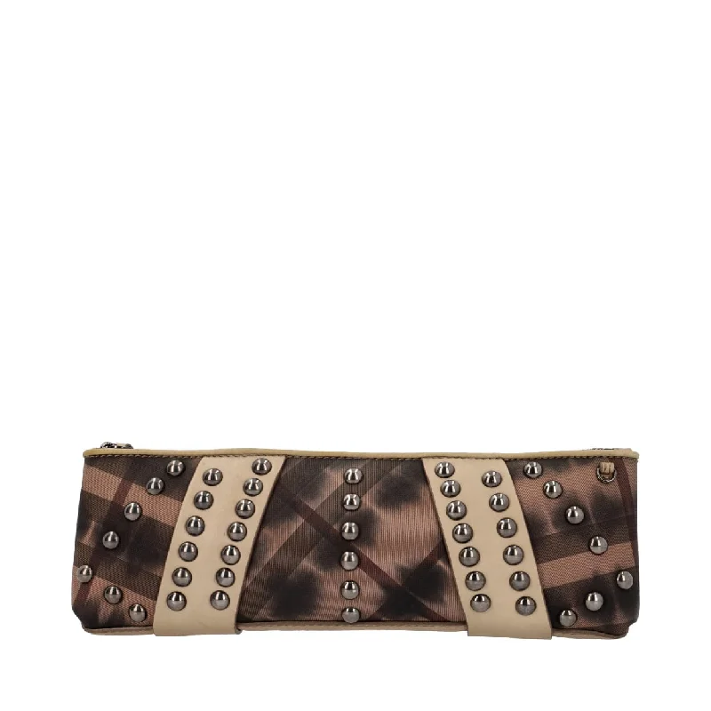 Versatile Burberry Convertible Bags for Multiple StylesBURBERRY Leather/Check Studded Clutch