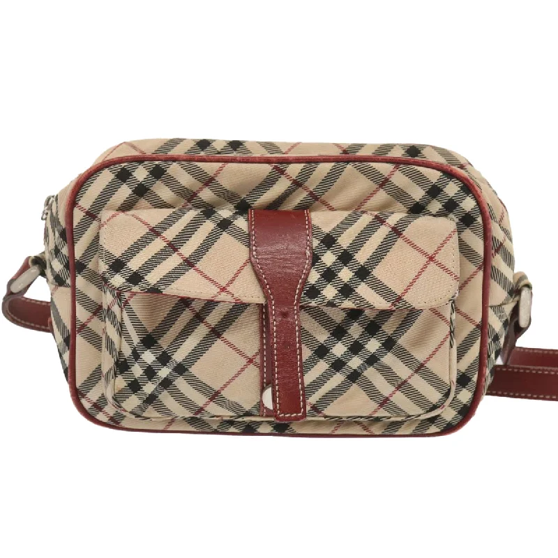 Ergonomic Burberry Laptop Bags for ComfortBURBERRY Nova Check Blue Label Shoulder Bag Nylon Beige Red  bs12778