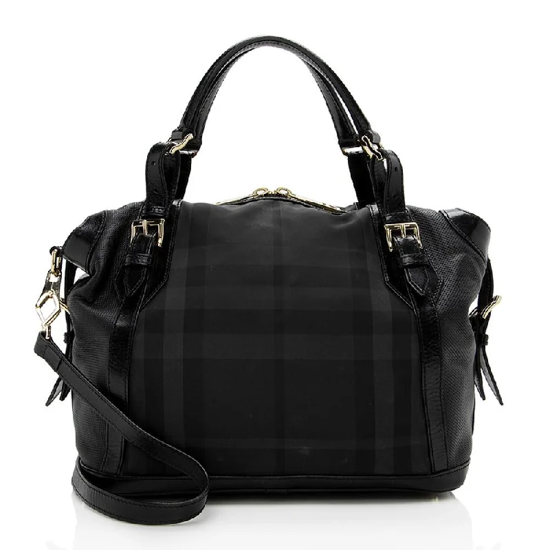 Metallic Finish Burberry Bags for a Glam LookBurberry Beat Check Ellers Tote (SHF-14078)