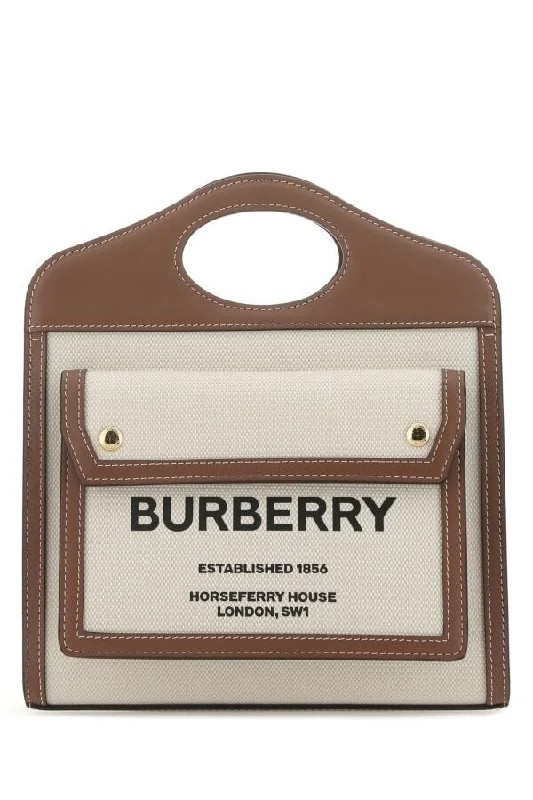 Statement - Making Oversized Burberry BagsBurberry Woman Two-Tone Canvas And Leather Mini Pocket Handbag