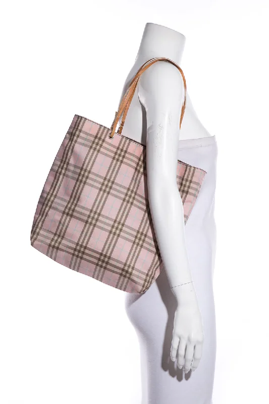 Miniature Burberry Crossbody Bags for Evening OutBurberry Pink Nova Plaid Tote