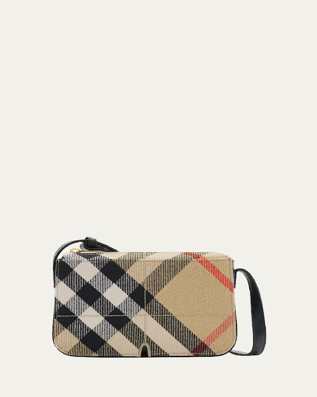 Vintage Inspired Burberry Bags for Retro LoversSnip Check Canvas Crossbody Bag