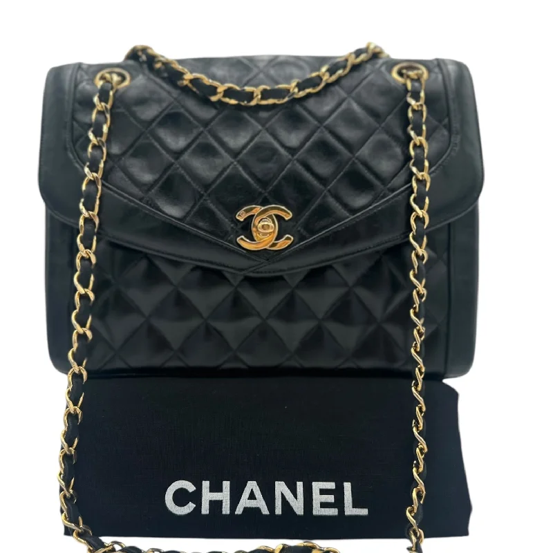 Chanel bags perfect for everyday elegCHANEL Black Lambskin Special Edition Diana Single Flap Bag