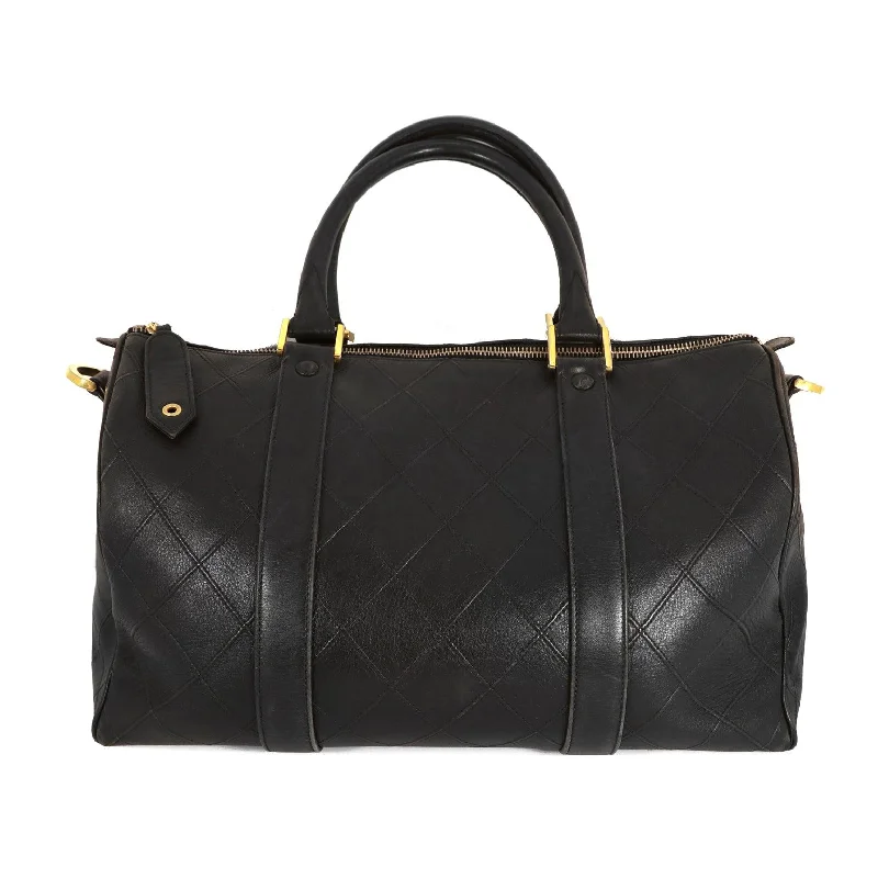 Chanel bags available at online luxury retaileChanel Black Leather Vintage Speedy Bag