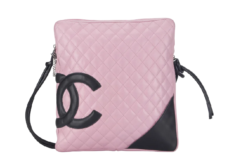 Chanel bags with classic and elegant designsCHANEL CAMBON SHOULDER BAG (910xxxx) PINK CALF LEATHER SILVER HARDWARE WITH CARD