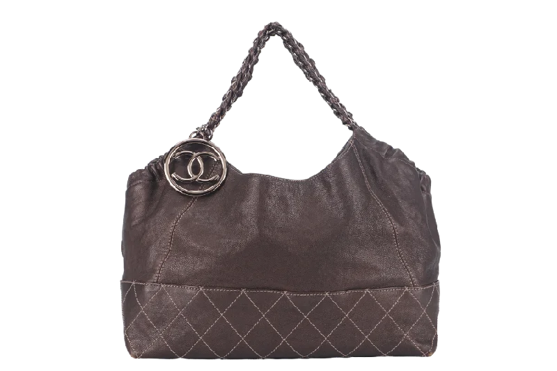 Chanel Medium Tote Bag for Office LadiesCHANEL COCO CABAS (1167xxxx) METALLIC LEATHER BRONZE HARDWARE NO DUST COVER