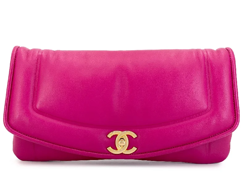 Chanel Quilted Leather Shoulder Bag for FashionistasChanel Fuchsia Pink Lambskin Puffy Large Flap Bag GHW V6V