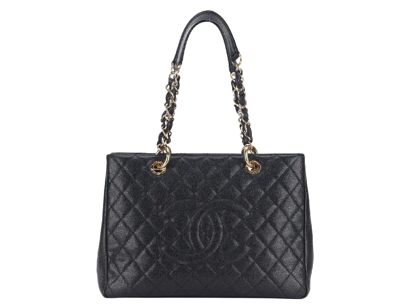 Chanel bags available at online luxury retaileCHANEL GST (2039xxxx) BLACK CAVIAR LEATHER GOLD HARDWARE WITH DUST COVER AND CARD