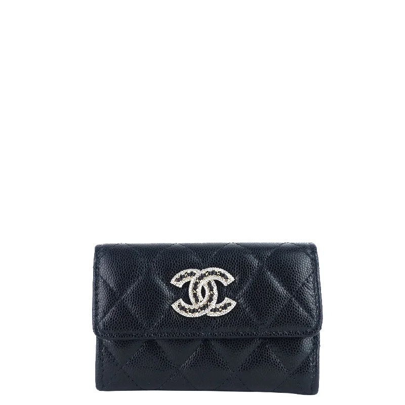 Chanel bags available at online luxury retaile23P XL Caviar Leather Card Holder