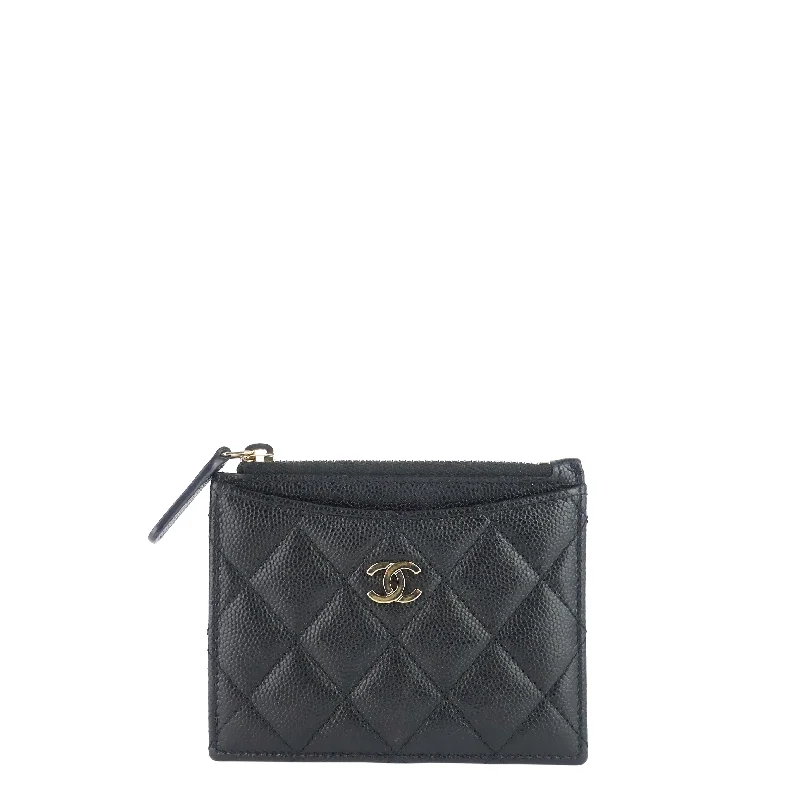 Chanel New Arrival Handbag with Gold HardwareClassic Zip Caviar Leather Cardholder