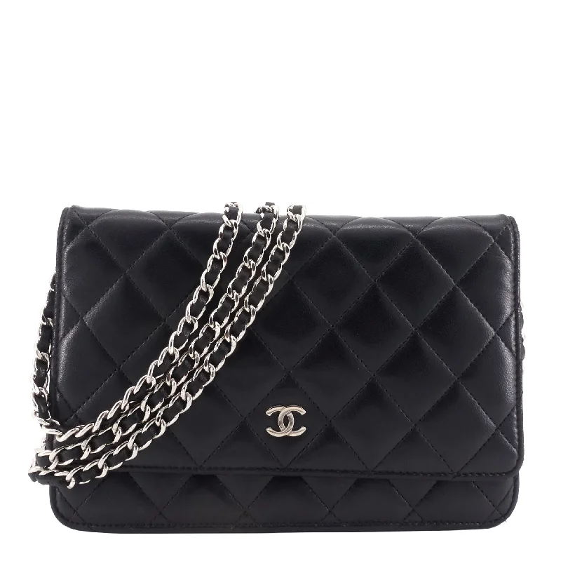 Chanel Luxury Handbag for High - End EventsLambskin Leather Wallet on Chain Bag