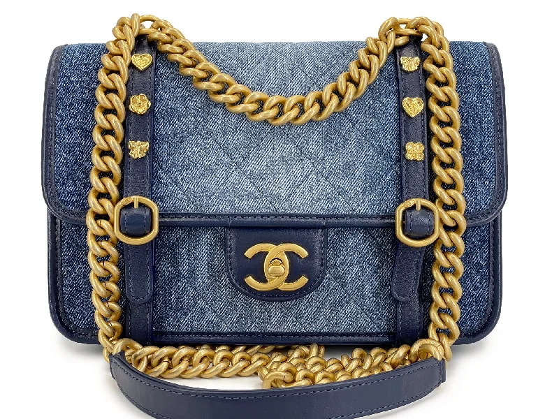 Chanel Colorful Handbag for Spring OutfitsChanel Ombre Denim Quilted Messenger Flap Bag GHW YOO