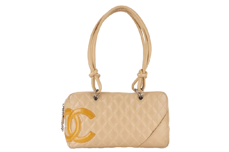 Chanel Designer Handbag with Unique DesignCHANEL VINTAGE CAMBON BOWLER BAG (1023xxxx) BEIGE LAMBSKIN WITH DUST COVER AND BOX