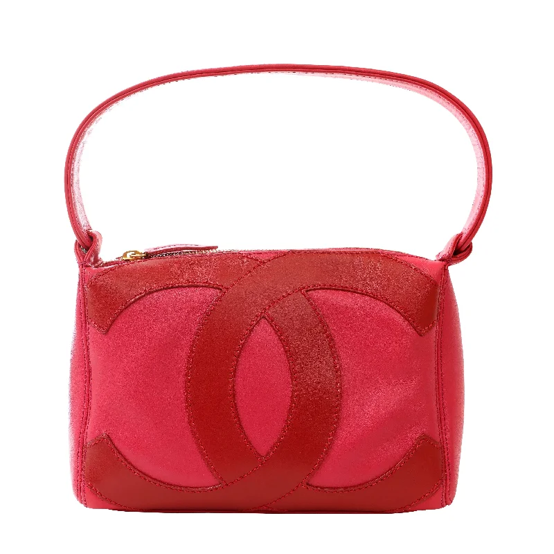 Chanel bags with iconic gold chainsChanel Vintage Pink/Red Lambskin CC Shoulder Bag