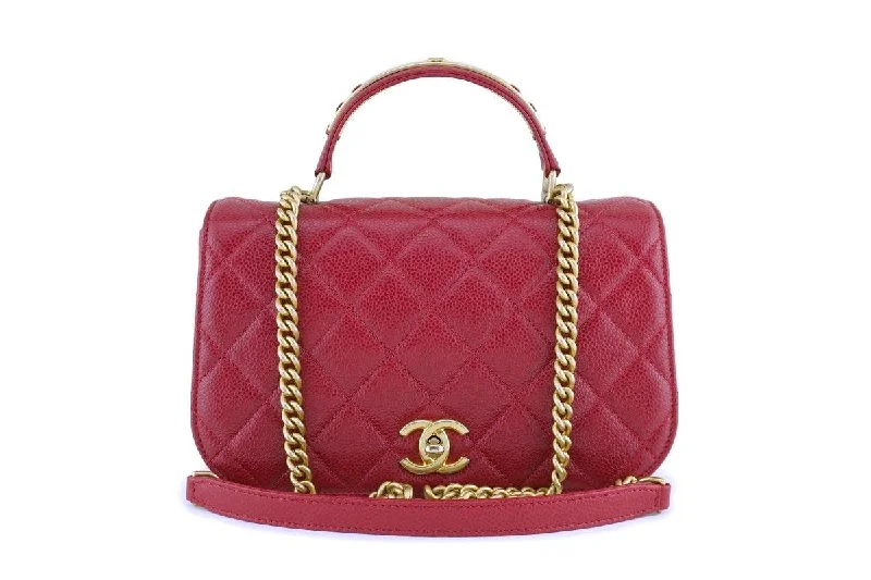 Chanel Classic Flap Bag for Evening PartyChanel Red Caviar Classic Top Handle 2-way Shoulder Bag GHW