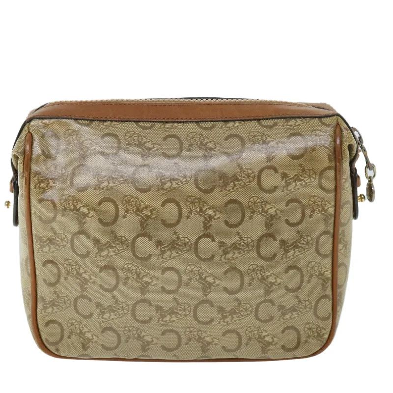 Christian Dior bags with a quilted pattern and gold - toned hardwareCHRISTIAN DIOR C Macadam Canvas Clutch Bag Coated Canvas Beige Auth bs8432