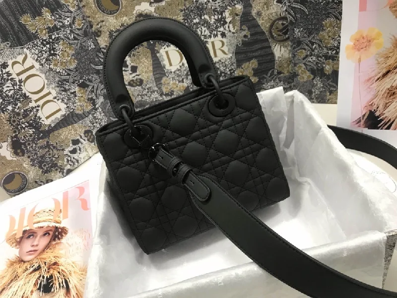 Christian Dior bags with a quilted pattern and gold - toned hardwareChristian Dior Smal Lady My ABCBag Black