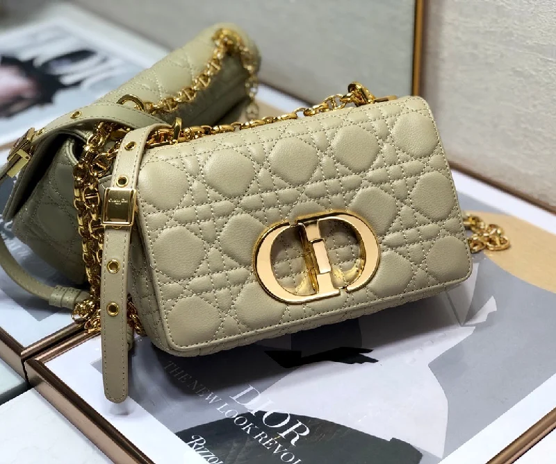 Christian Dior handbags with a back - pocket for quick storageChristian Dior Small Caro Bag Beige For Women