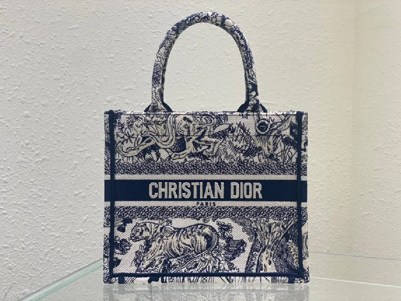 Christian Dior backpacks with a sleek, minimalist silhouetteChristian Dior Small Book Tote Blue, For Women