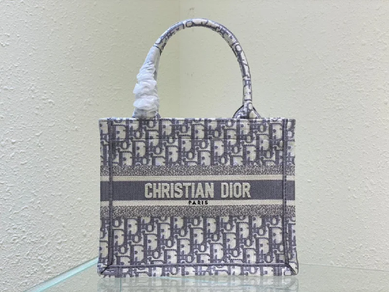 Christian Dior tote bags with a double - handle and shoulder - strap optionChristian Dior Small Book Tote Violet