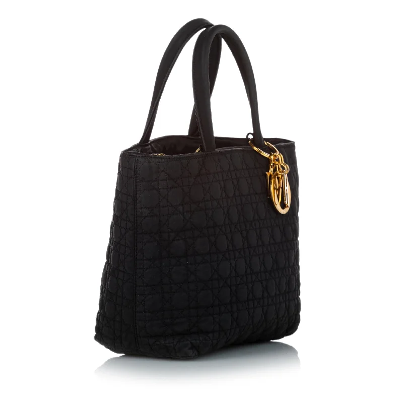 Christian Dior bags with a quilted pattern and gold - toned hardwareDior Cannage Nylon Satchel (30510)