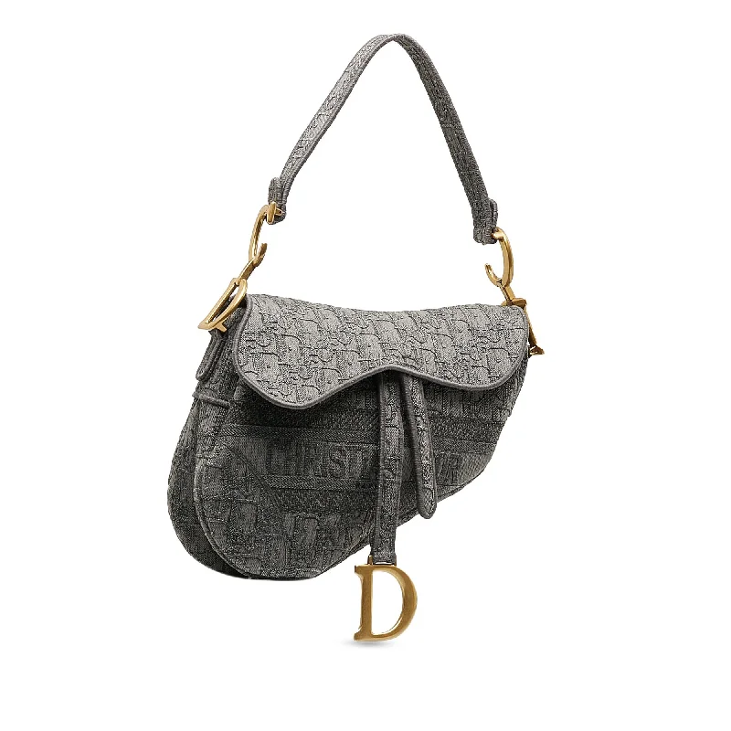 Stylish Christian Dior shoulder bags with a tassel - adorned zipperDior Embroidered Saddle Bag (7a84hS)