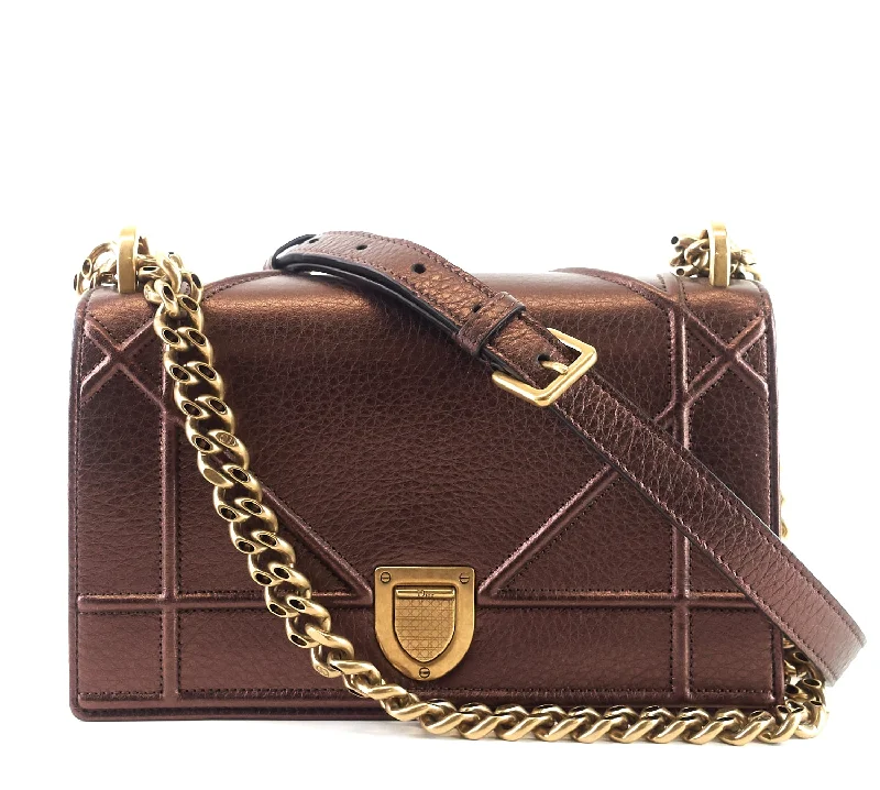 Christian Dior handbags with a back - pocket for quick storageDiorama Small Calf Leather Flap Bag