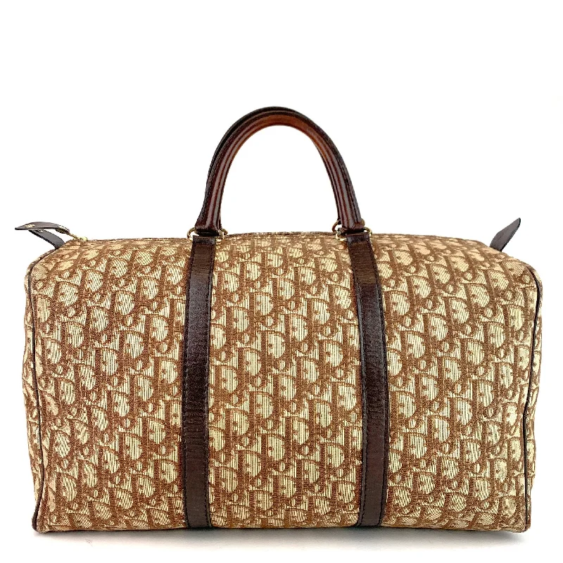 High - fashion Christian Dior bags with a geometric patternVintage Weekender Diorissimo Canvas Bag